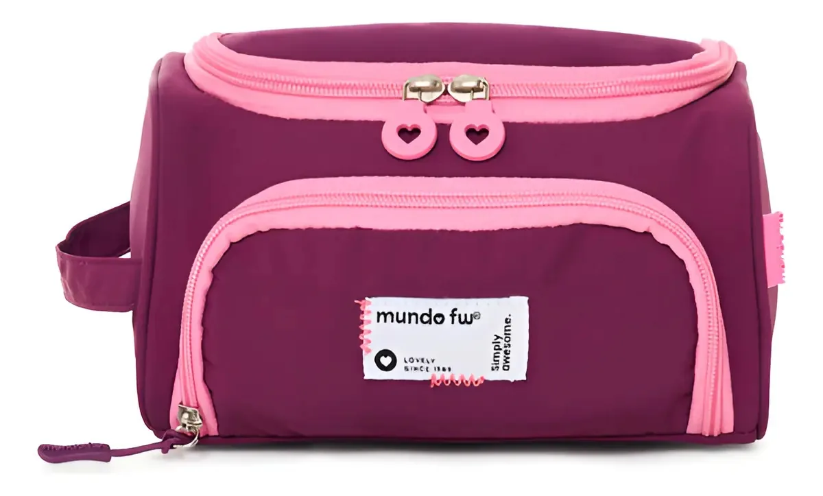 Estojo organizador Fw Sugar para pedidos escolares de 3 cores - Bordeaux - Sugar