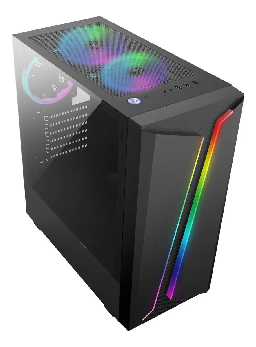 Gabinete de PC para jogos Zenei C8011 Atx Rgb