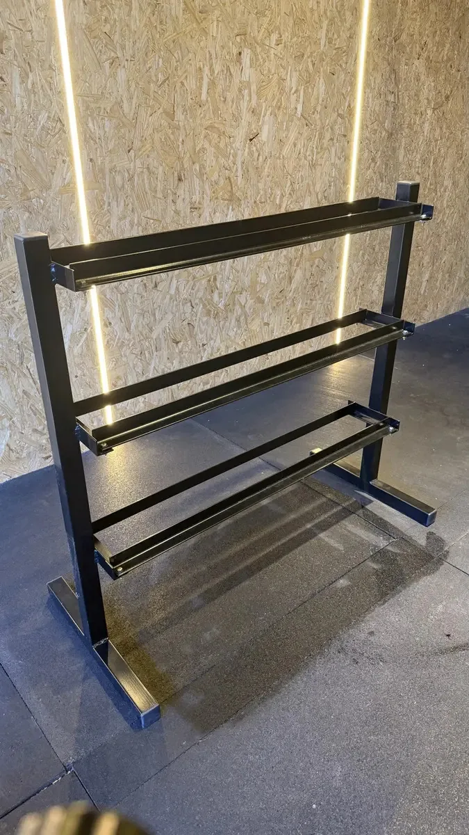 Suporte multifuncional de pesos e barras Duko Fitness para halteres de ginástica com 3 prateleiras, cor preta