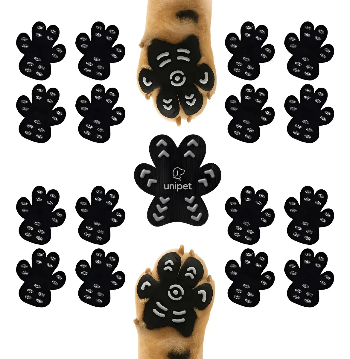 Pernas protetoras antiderrapantes para cães e pernas, 4 pacotes, 4, cor preta - L