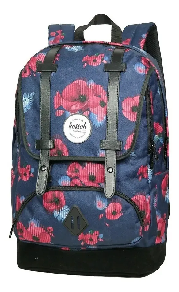 Mochilas escolares reforçadas ergonômicas Kossok Osaka College Color 755 Osaka