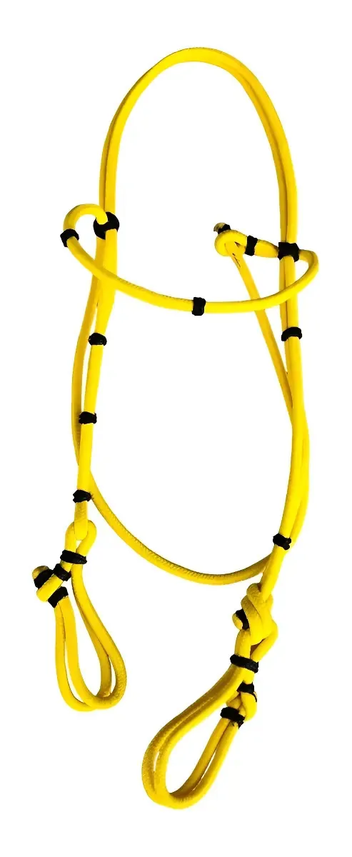 Cabeçada De Cordinha De Regular Para Cavalos E Mulas Cor Amarelo