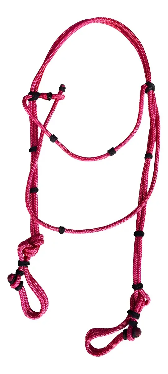 Cabeçada De Cordinha De Regular Para Cavalos E Mulas Cor Vermelho