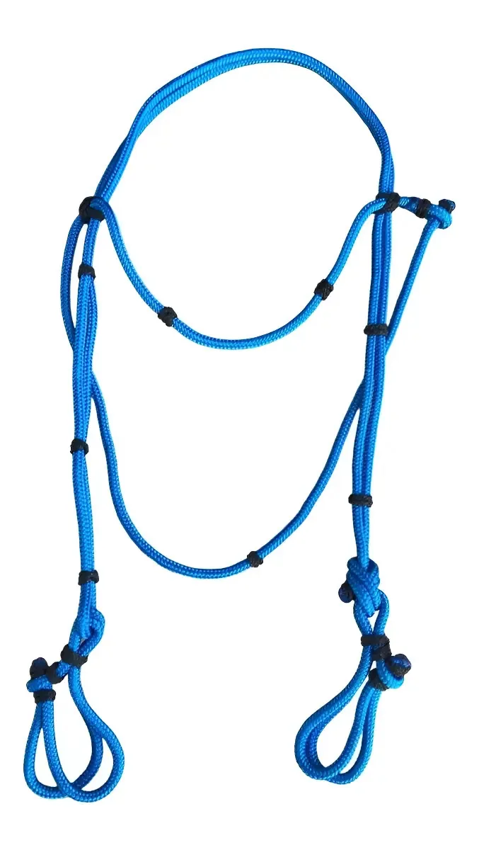 Cabeçada De Cordinha De Regular Para Cavalos E Mulas Cor Azul