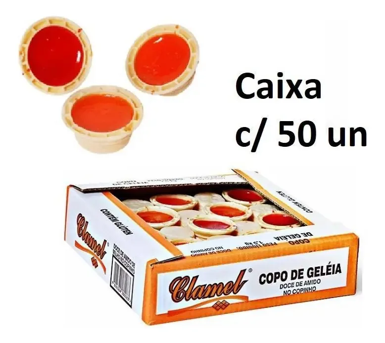 Caixa C/50 Doces Copinho Geléia De Frutas Cosme E Damião