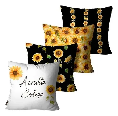 Girassol Preto E Amarelo