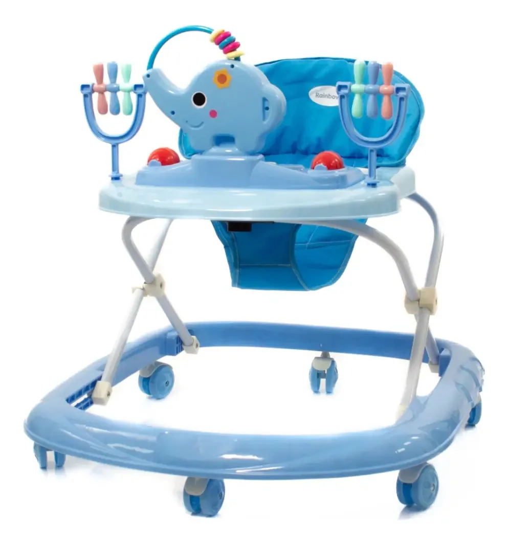Elefante Rainbow Baby Walking Walker Cor azul