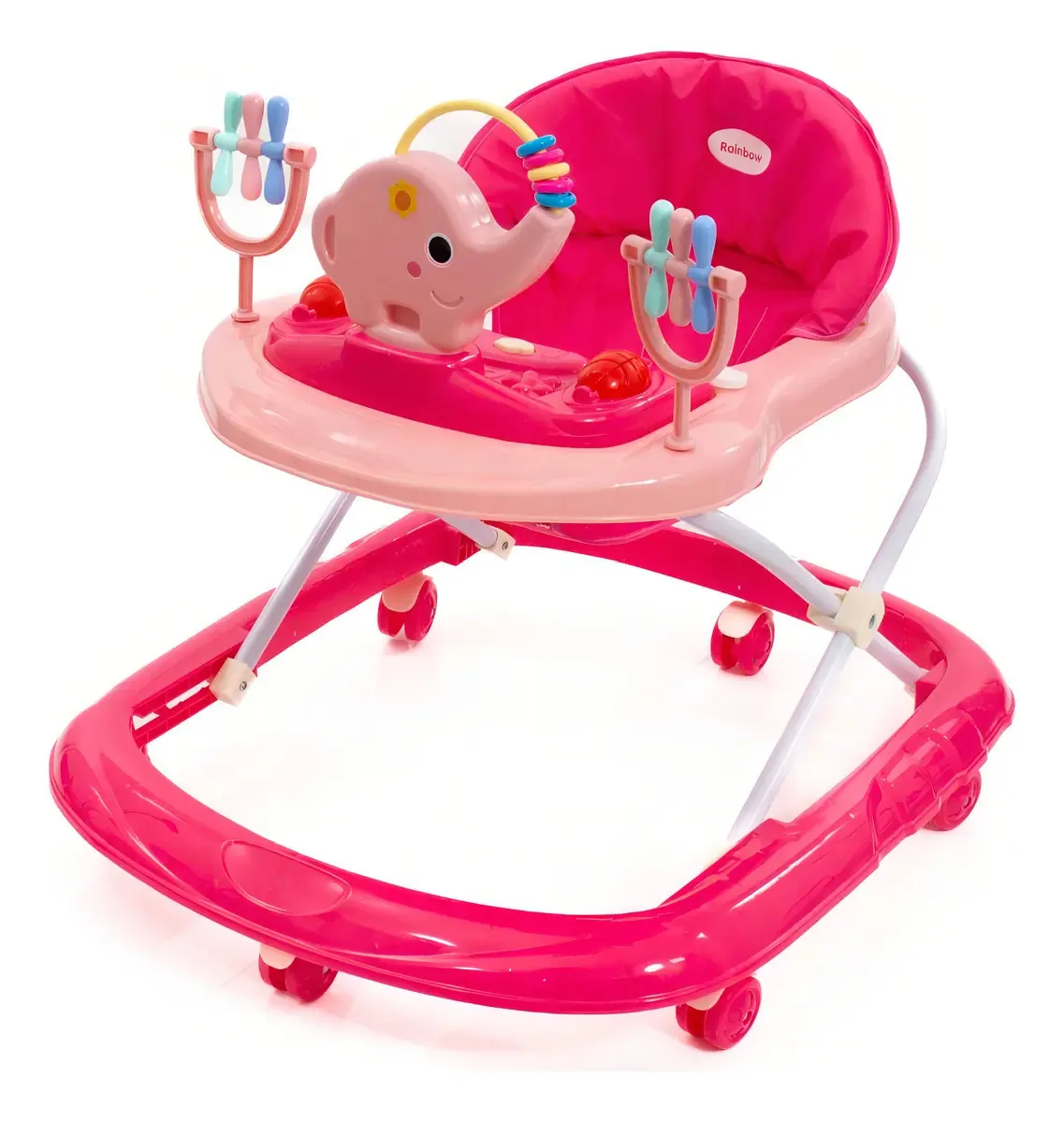 Andador musical rosa Rainbow Elephant