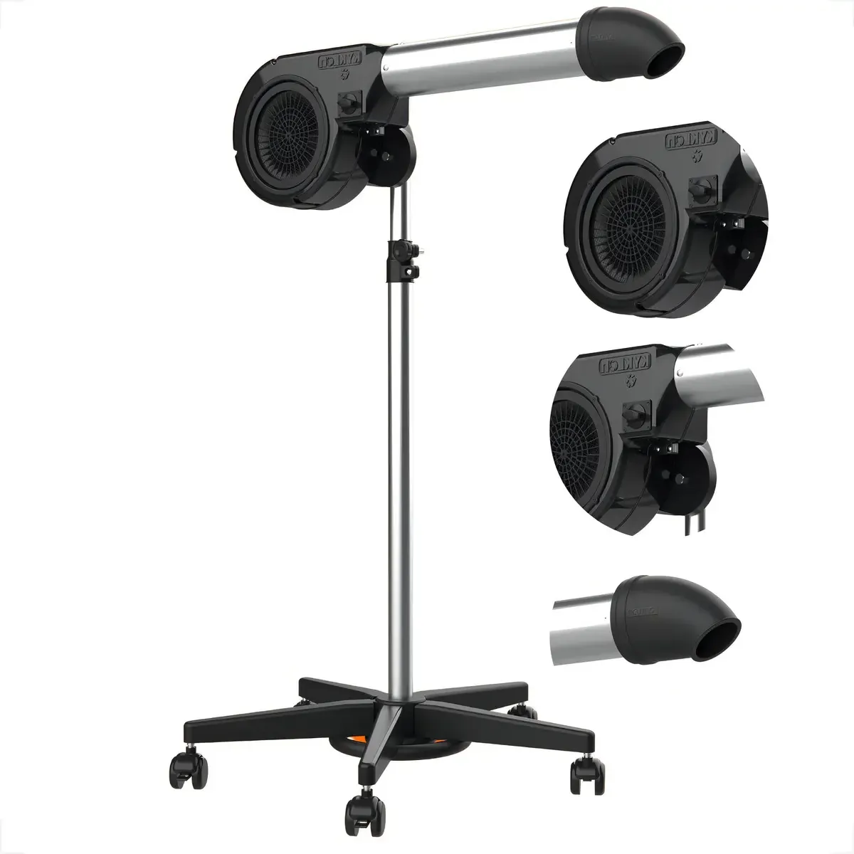 Secador Kyklon 5000 Pedestal Para Pet Shop Banho E Tosa Cor Preto