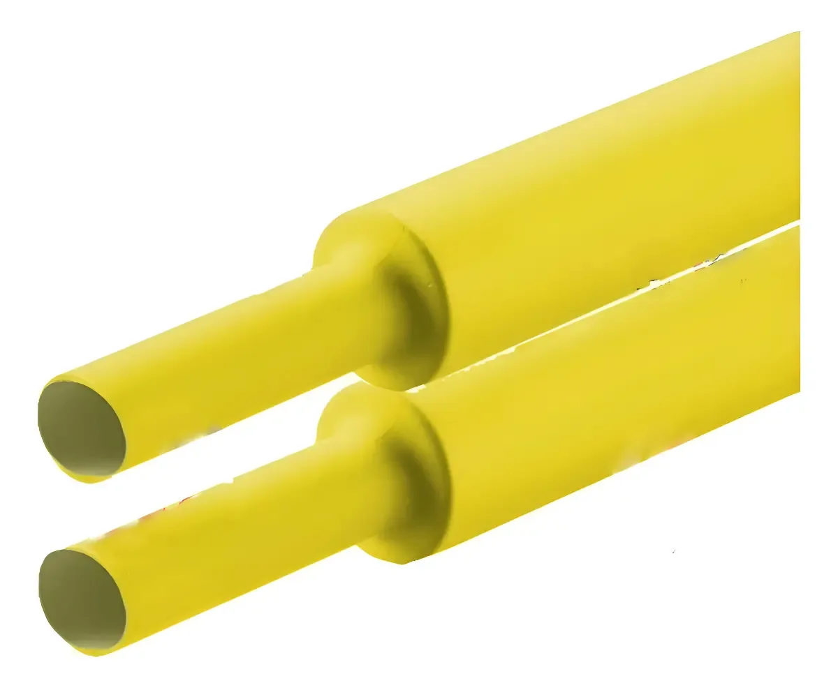 10 Metros Termocontratil / Termoretratil 12mm Cores Cor Amarelo