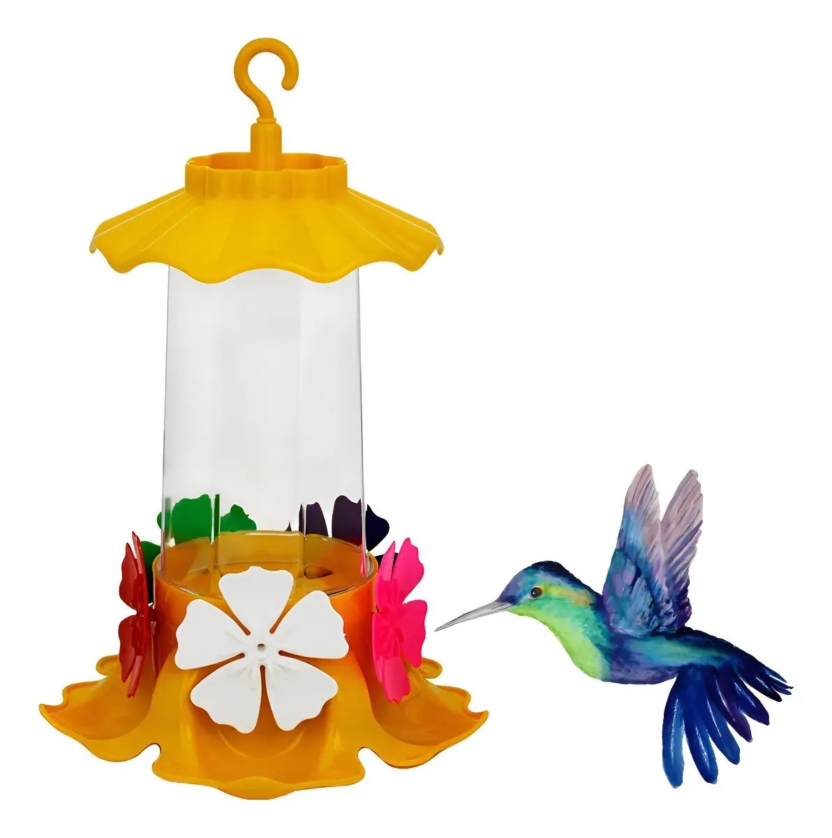 Bebedouro Grande540ml Bebedor P/ Beija Flor E Outras Aves Cor Amarelo