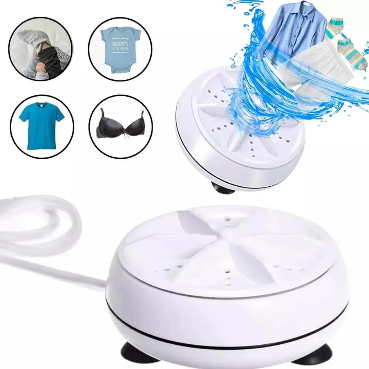 Mini Máquina De Lavar Roupa Íntima, Meias E Roupas De Bebê