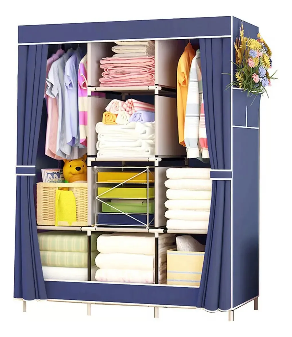 Guarda Roupa Dobrável Azul P