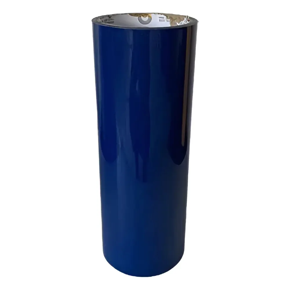 Filme de Recorte PU Termocolante para Camisetas Azul – 24 cm x 1 Metro