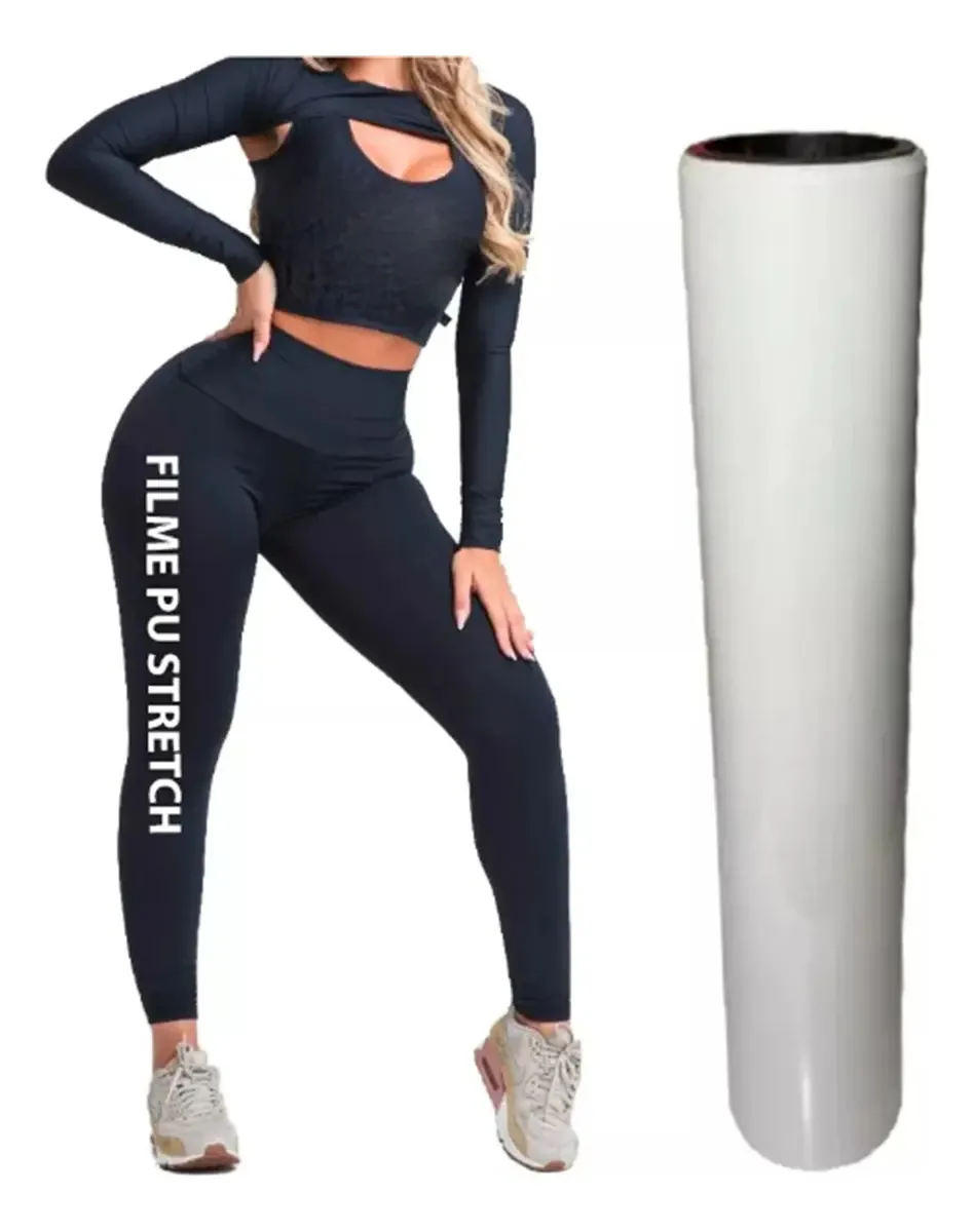 Filme De Recorte Com Elasticidade Stretch Para Moda Fitness Cor Branco