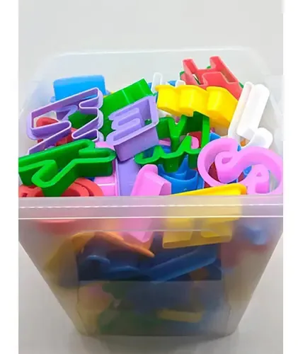 Kit 200 Cortador Letra Forminha De Massinha Modelar