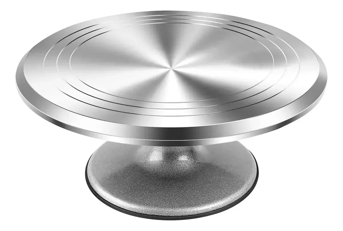 Bolos de alumínio com base giratória Mtl Professional Pastry Turntable Placa giratória, decoração blindada, bolos de apresentação, macios, giratórios, estáveis, resistentes, uso doméstico,...