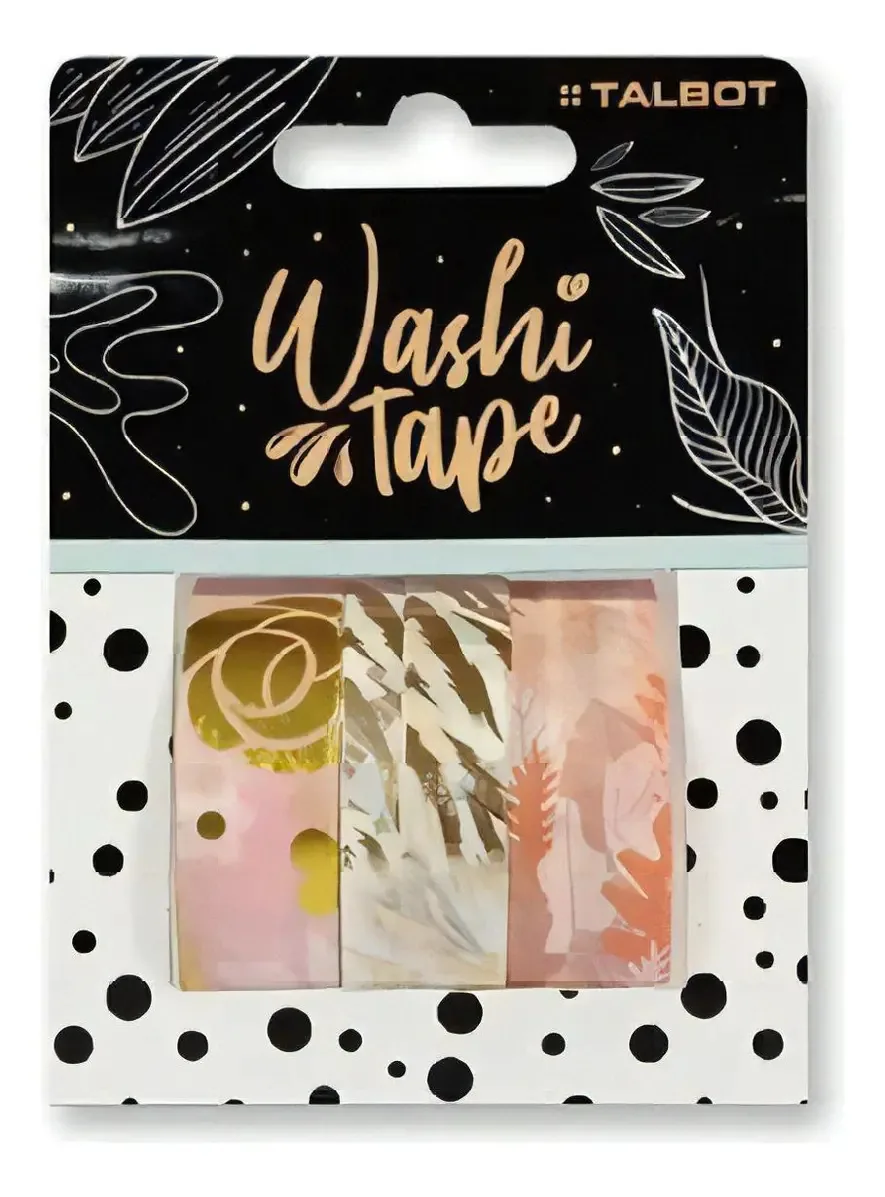 Fitas Washi Talbot X 3 unidades Spring