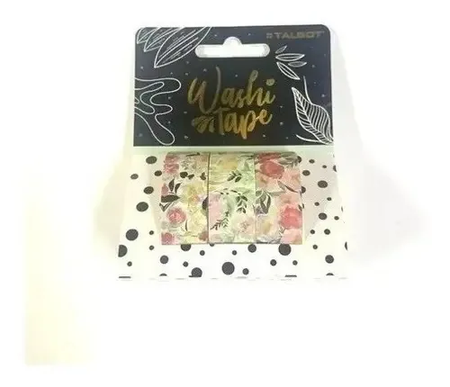 Fitas Washi Talbot X 3 unidades e flores