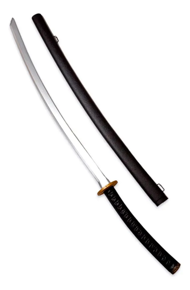 Espada Katana japonesa Ninja Muramasa Cotillon preta e prateada