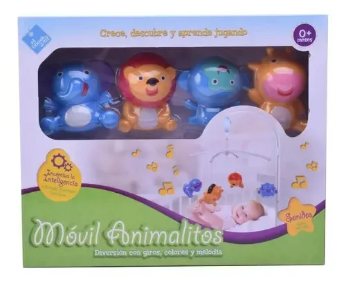 Animal musical móvel Cunero para bebê, o duende azul