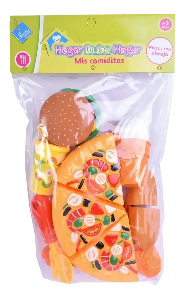 Conjunto de alimentos com Abrojo Fast Food 7473