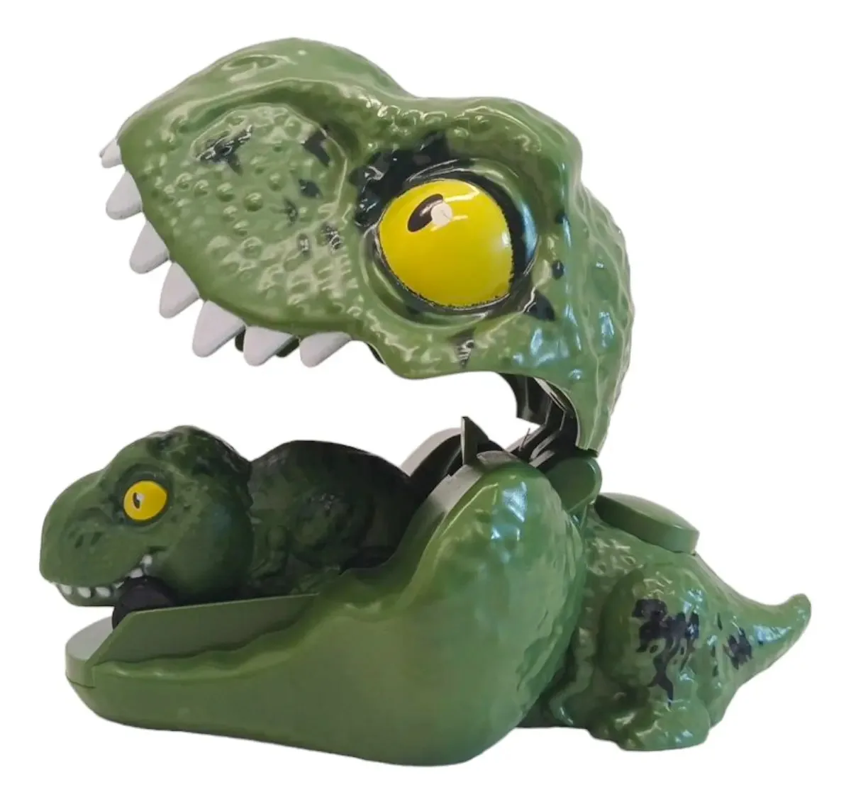Cabeça de dinossauro lançador de carros verde