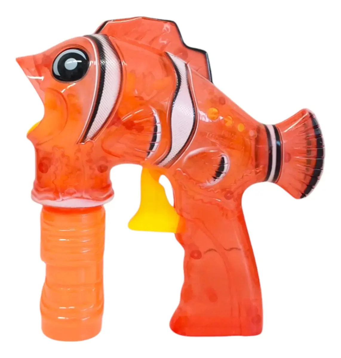 Conjunto de bolhas de peixe-palhaço com luz laranja