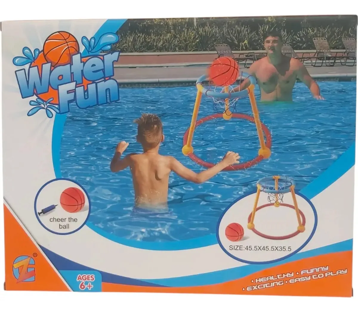 Aro De Basquete Flutuante Para Piscina Com Bola