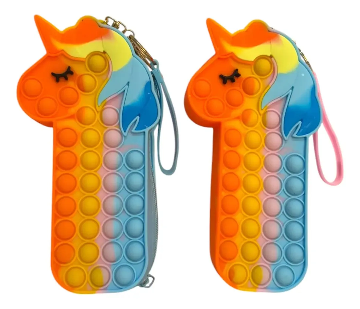 Capa de silicone multicolorida Pop It Unicorn Rainbow