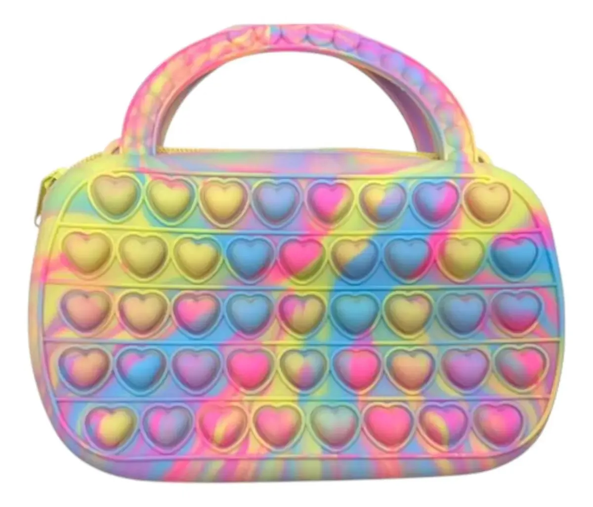 Design de carteira multicolorida Pop It com alça