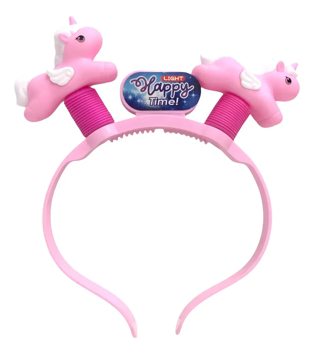Bandana de unicórnio com luz rosa