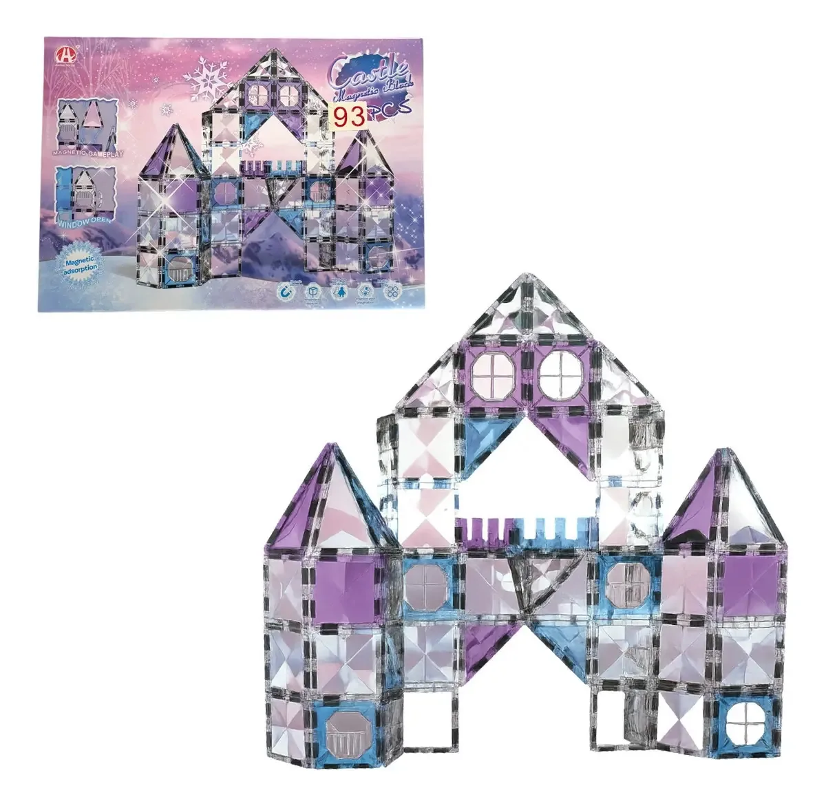 Blocos magnéticos Vitro Magic Ice Castle 93 peças