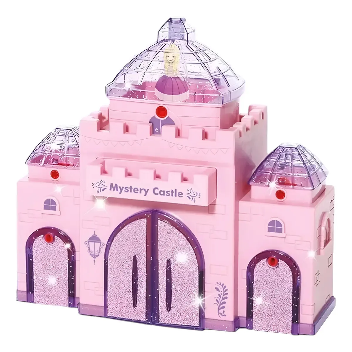 Magic Princess Castle com acessórios e adesivos rosa