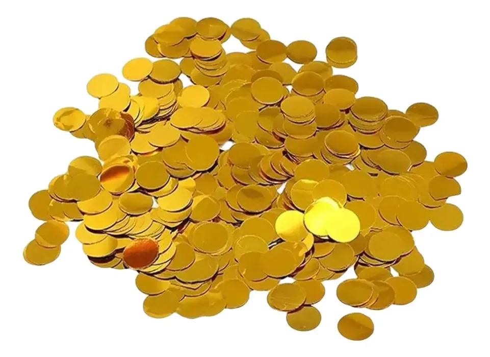 Coty Manía Confetti Redondo Metálico 10g Cor Dourada