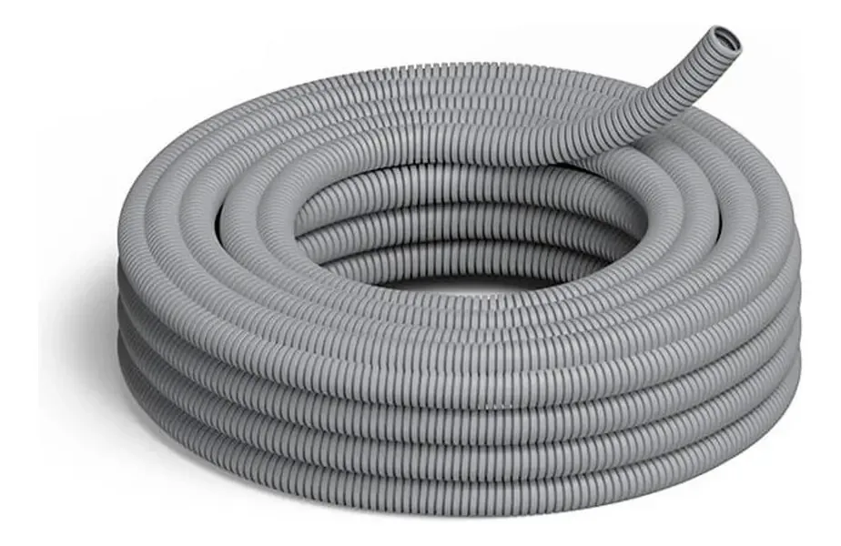 Tubo corrugado 1 Genrod Slab Cinza Semi-Pesado 50m à Prova de Fogo