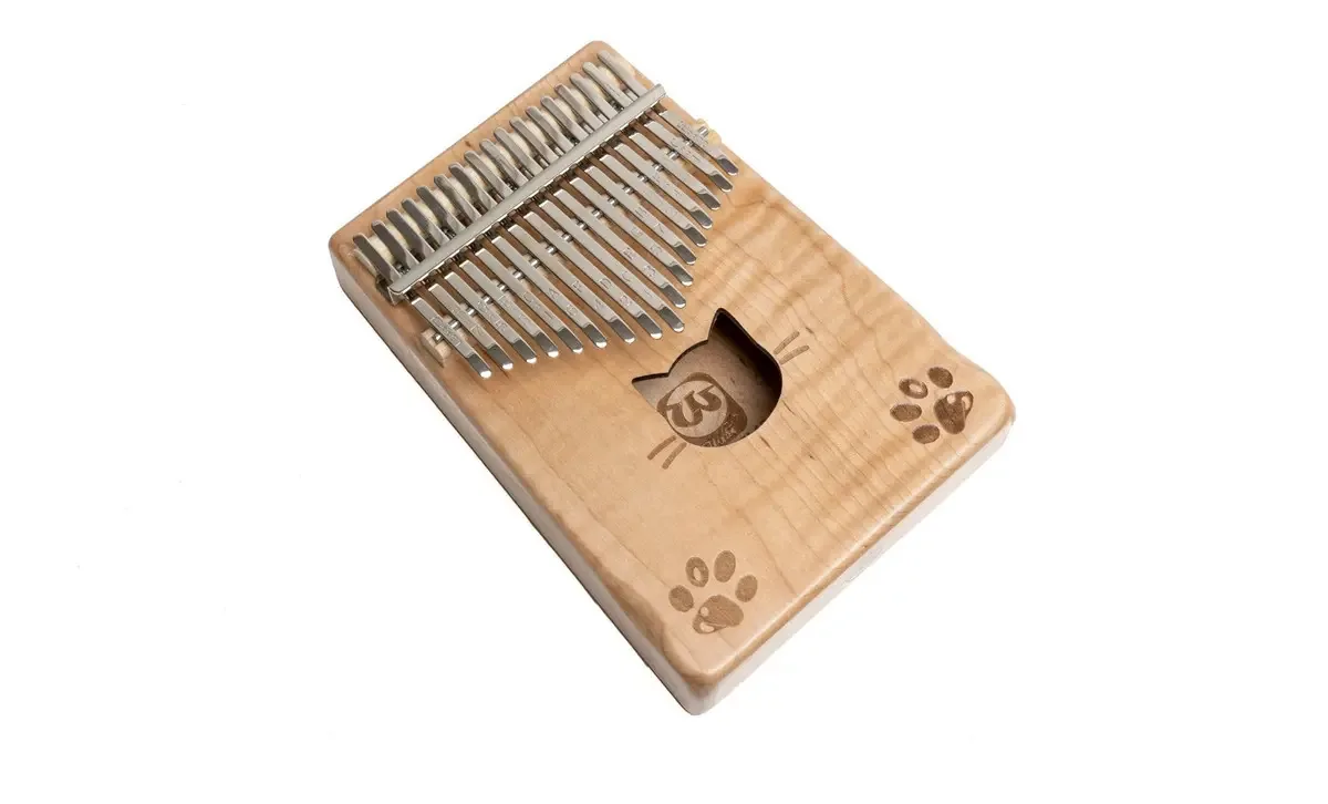 Kalimba Walter Professional Maple Wood 17 Notes, cor de aço, preto