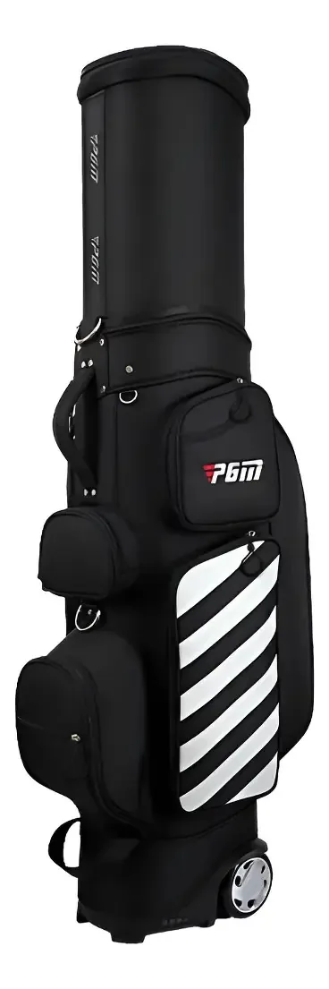 Bolsa de golfe retrátil feminina com rodas Pgm, cor preta