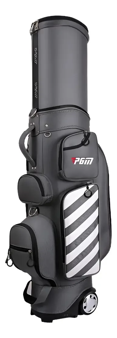Bolsa de golfe retrátil feminina com rodas Pgm, cor cinza
