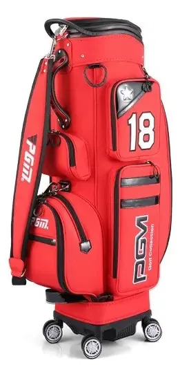 Saco de golfe impermeável com logotipo vermelho Pgm