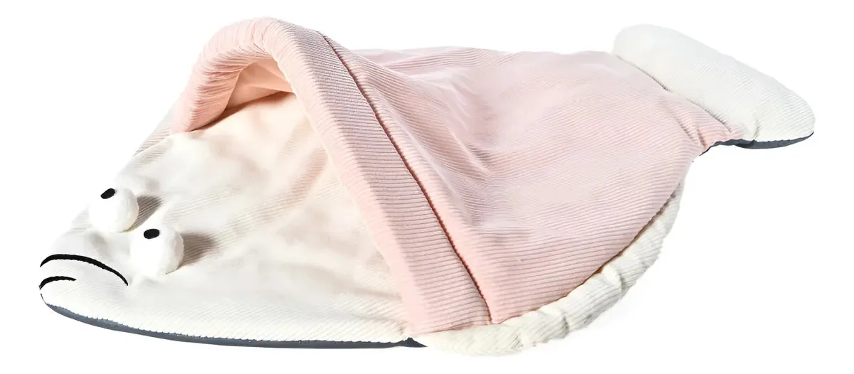 Cama de colchão Proline com design de peixe para gatos rosa claro Tapete para gatos
