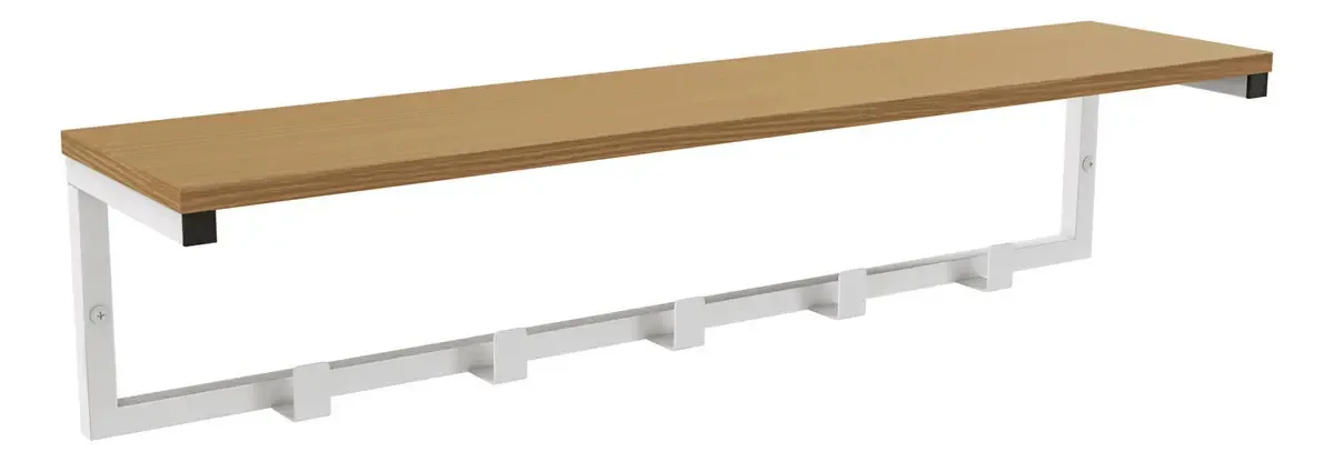 Celeiro industrial Atma com prateleira - branco