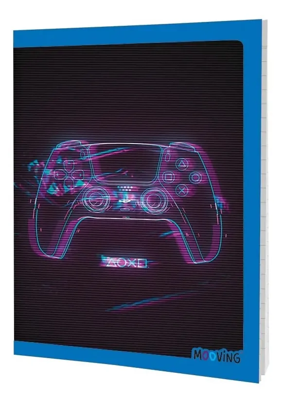 Caderno Capa Flex 16 X 21cm 48 Folhas Playstation Mooving Color modelo 2