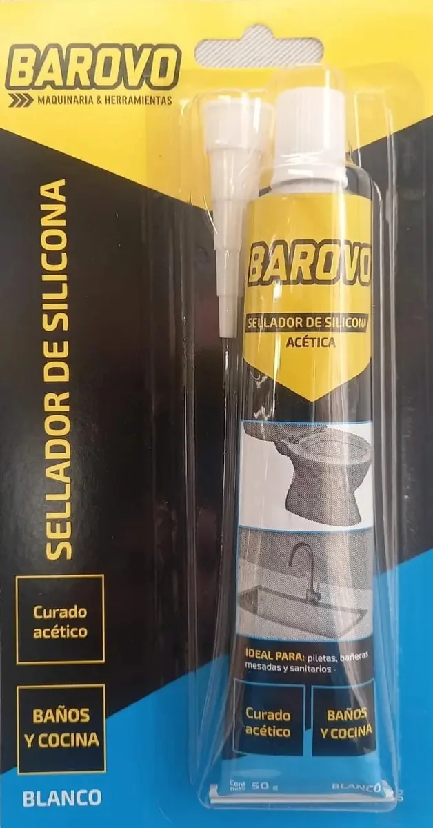 Botão de silicone acético branco para banheiros e cozinhas 50g