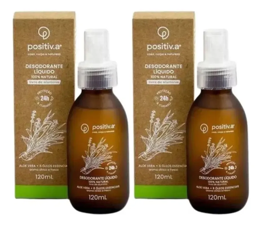 Desodorante em spray Positiv.a Kit 2 Líquido Natural Cuidado Pessoal pacote de 2 u