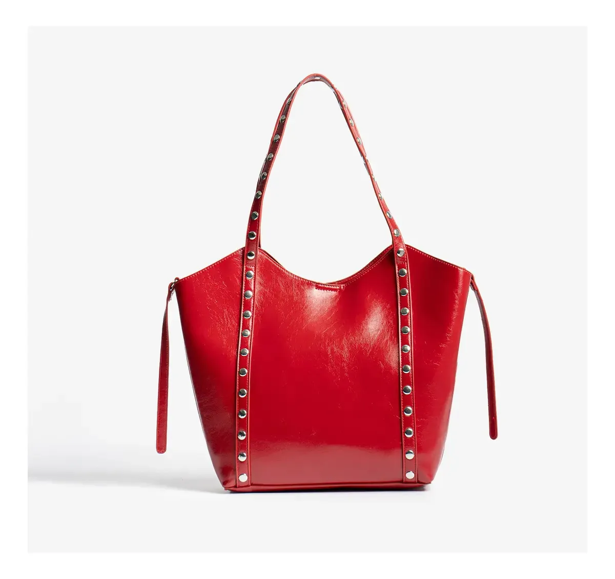 Bolsa Shopper Isadora Com Bolsa Interna Cor Vermelho Vermelho Tachinhas Vermelho