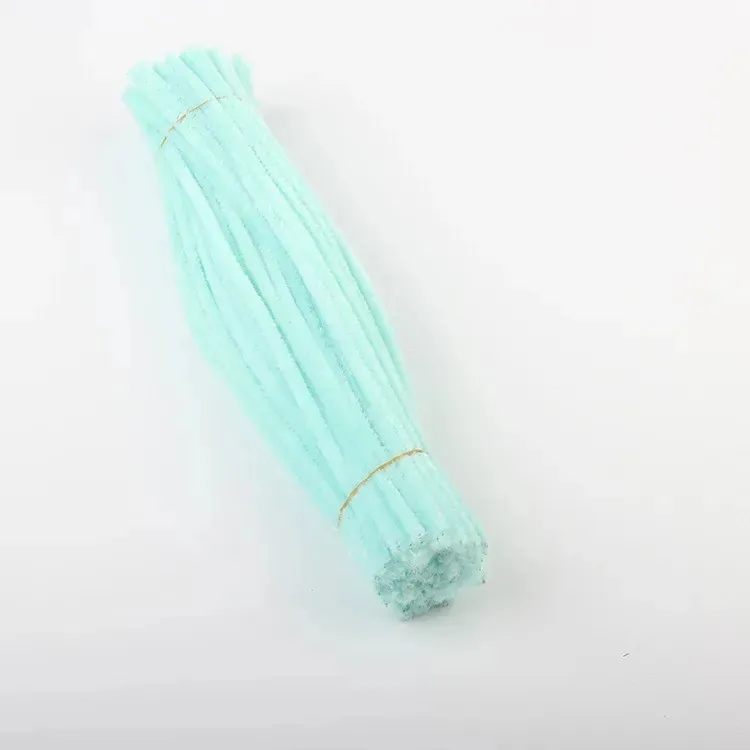 Limpadores de cachimbos grossos, 300 unidades, para fazer você mesmo com verde macaron criptografado de 8 mm de cor F