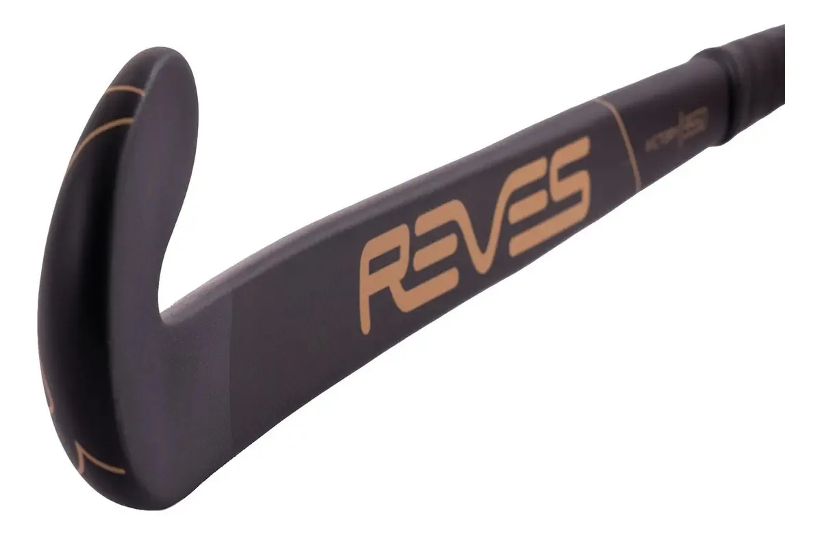 Taco de hóquei Reves Victory 1501 com 15% de carbono. Cor do jogador de hóquei: dourado, tamanho 35