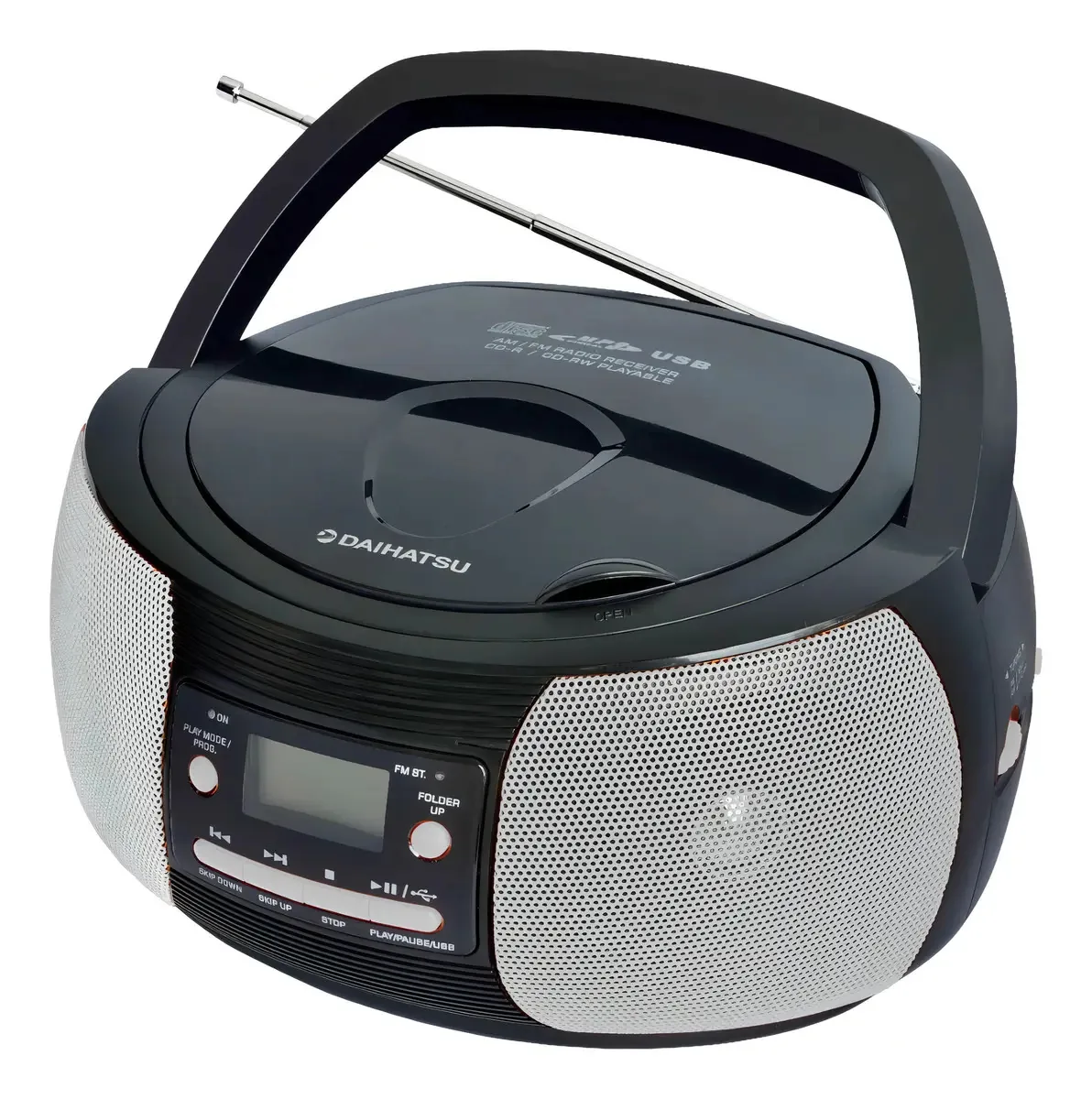 Leitor de rádio Daihatsu Black AM/FM com CD+MP3 elétrico