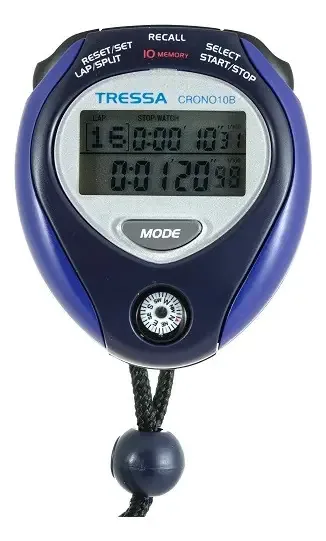 Cronômetro Tressa Crono 10b - 10 voltas, cor azul